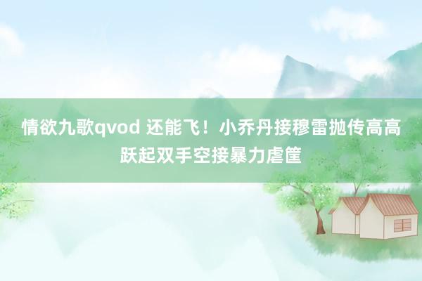 情欲九歌qvod 还能飞！小乔丹接穆雷抛传高高跃起双手空接暴力虐筐