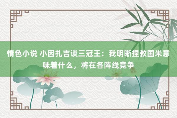情色小说 小因扎吉谈三冠王：我明晰捏教国米意味着什么，将在各阵线竞争